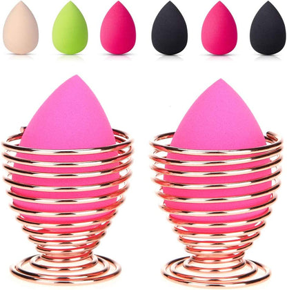 Beauty Sponge Blender Holder,(2 Pack Rose Gold) Makeup Sponge Drying Stand Storage Egg Powder Puff Display Stand