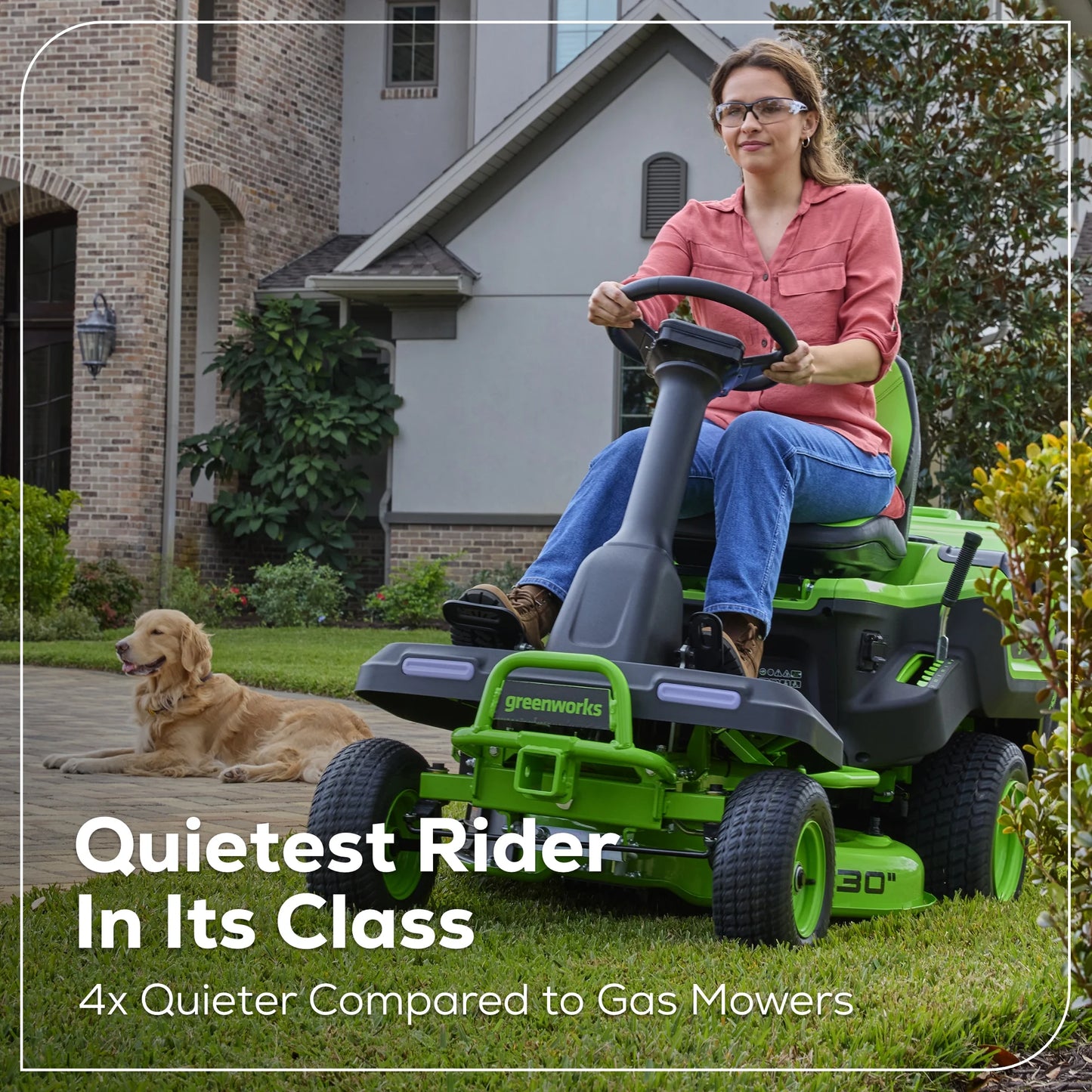 60V 30" Crossovert Riding Lawn Tractor + (2) 8.0 Ah, (2) 4.0 Ah Batteries & 600-Watt Charger 7421902