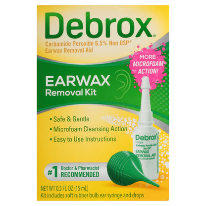 Earwax Removal Kit, Bulb Syringe and Ear Drops with Carbamide Peroxide, 0.5 Fl Oz