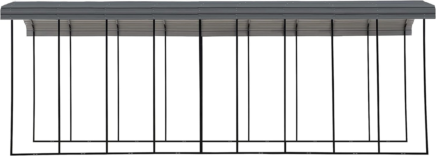 Carports Galvanized Steel Carport, RV Metal Carport Kit, 14' X 42' X 14', Charcoal