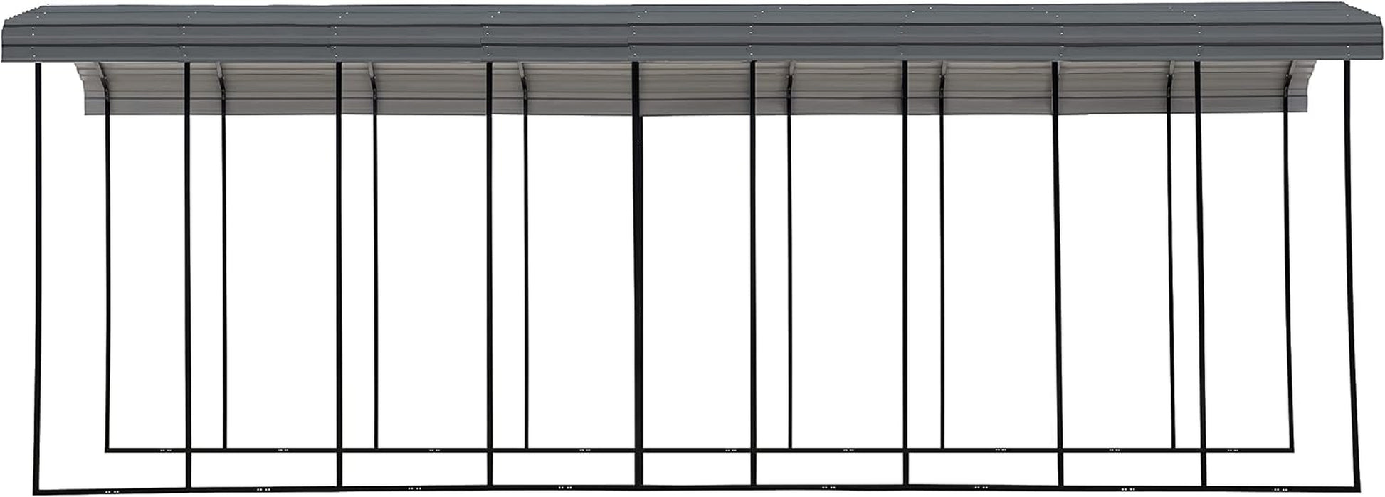 Carports Galvanized Steel Carport, RV Metal Carport Kit, 14' X 42' X 14', Charcoal