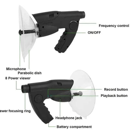 Bird Listening Device with 8x Zoom & Headphones