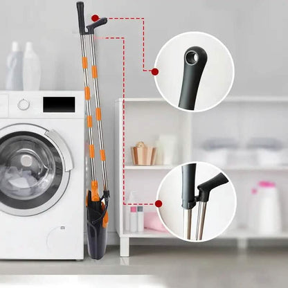 Deluxe Stand Up Broom and Dustpan Set