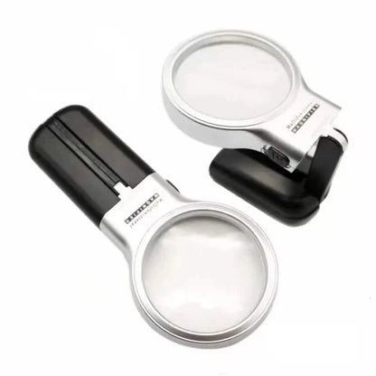 Desktop Handheld Magnifier Two-way Magnifying Mirror Foldable