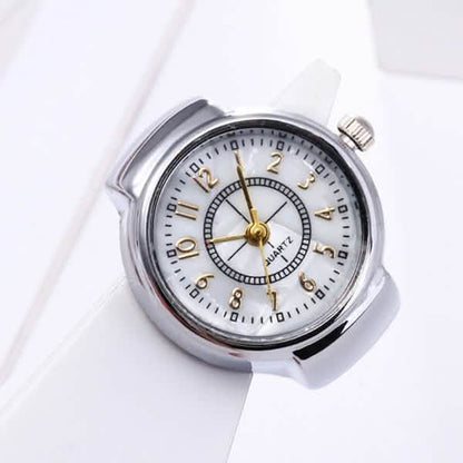 Dial Quartz Watch Creative Steel Cool Elastic Quartz Finger Ring Watch
