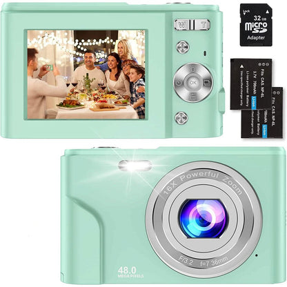 Digital Baby Camera 1080P 48MP with 32GB SD Card