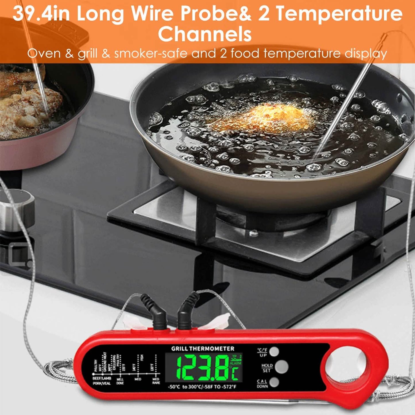 Digital Thermometer BBQ Meat Food Cooking Temperature Tester
