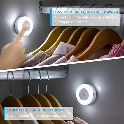 Dimmable Touch Sensor Wall Night Light, 3 Color Modes (White, Warm, Cool)