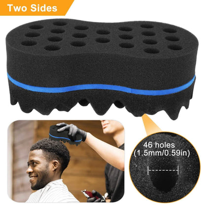 Double Sided Barber Sponge Hair Brush Comb Dreads Locking Twists Coil
