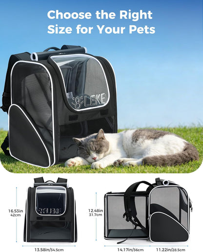 Cat Backpack Carrier,Breathable Cat Carrier Large Space Bubble Pet Backpack for Kitty Small Dog,Expandable Bubble Pet Carrier for Hiking, Walking,Travel