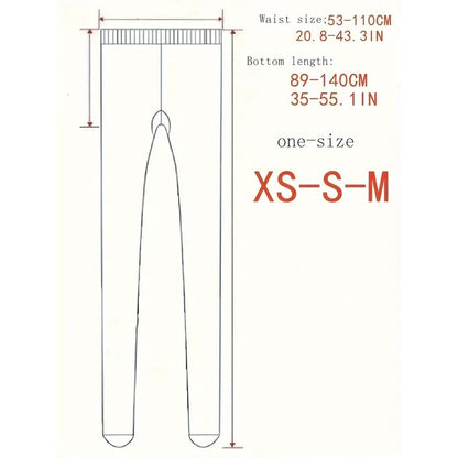Elastic Translucent Thermal Tights Pants for Women