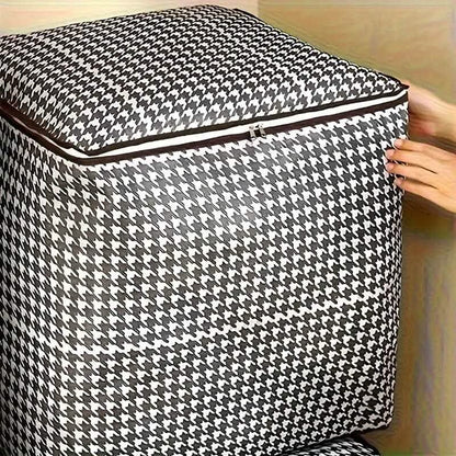 Extra Large 47.55 Gallon Plaid Thickened Storage Box