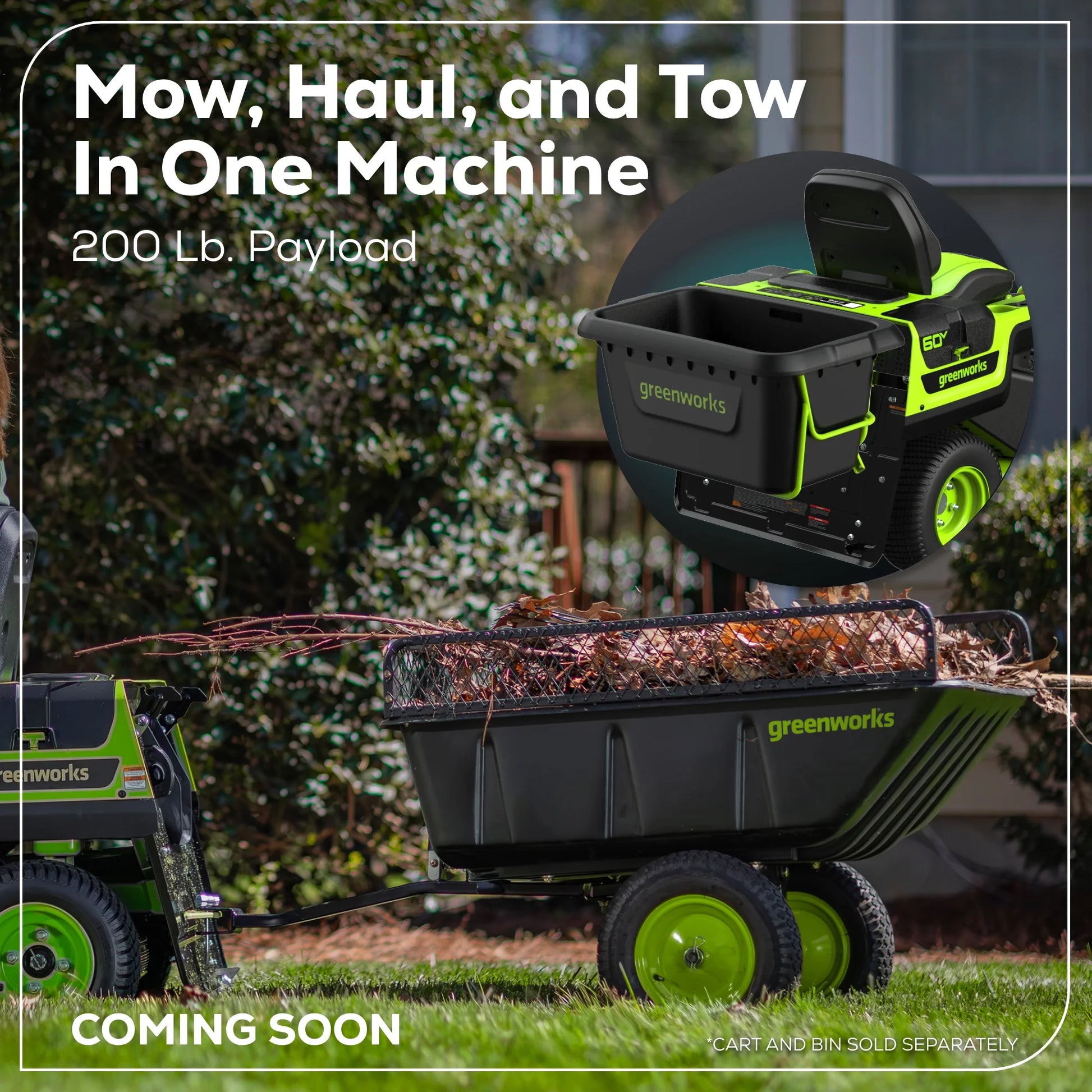 60V 30" Crossovert Riding Lawn Tractor + (2) 8.0 Ah, (2) 4.0 Ah Batteries & 600-Watt Charger 7421902