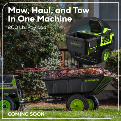 60V 30" Crossovert Riding Lawn Tractor + (2) 8.0 Ah, (2) 4.0 Ah Batteries & 600-Watt Charger 7421902