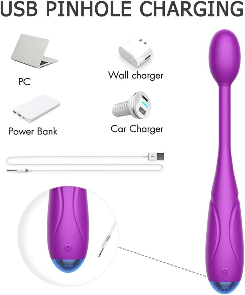 Handheld Massager Wand with Waterproof & Rechargeable & Personal Vibration Massager for Relieving Eyes Dark Circles,Puffiness,Fatigue -Purple