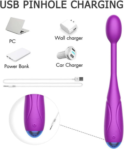 Handheld Massager Wand with Waterproof & Rechargeable & Personal Vibration Massager for Relieving Eyes Dark Circles,Puffiness,Fatigue -Purple