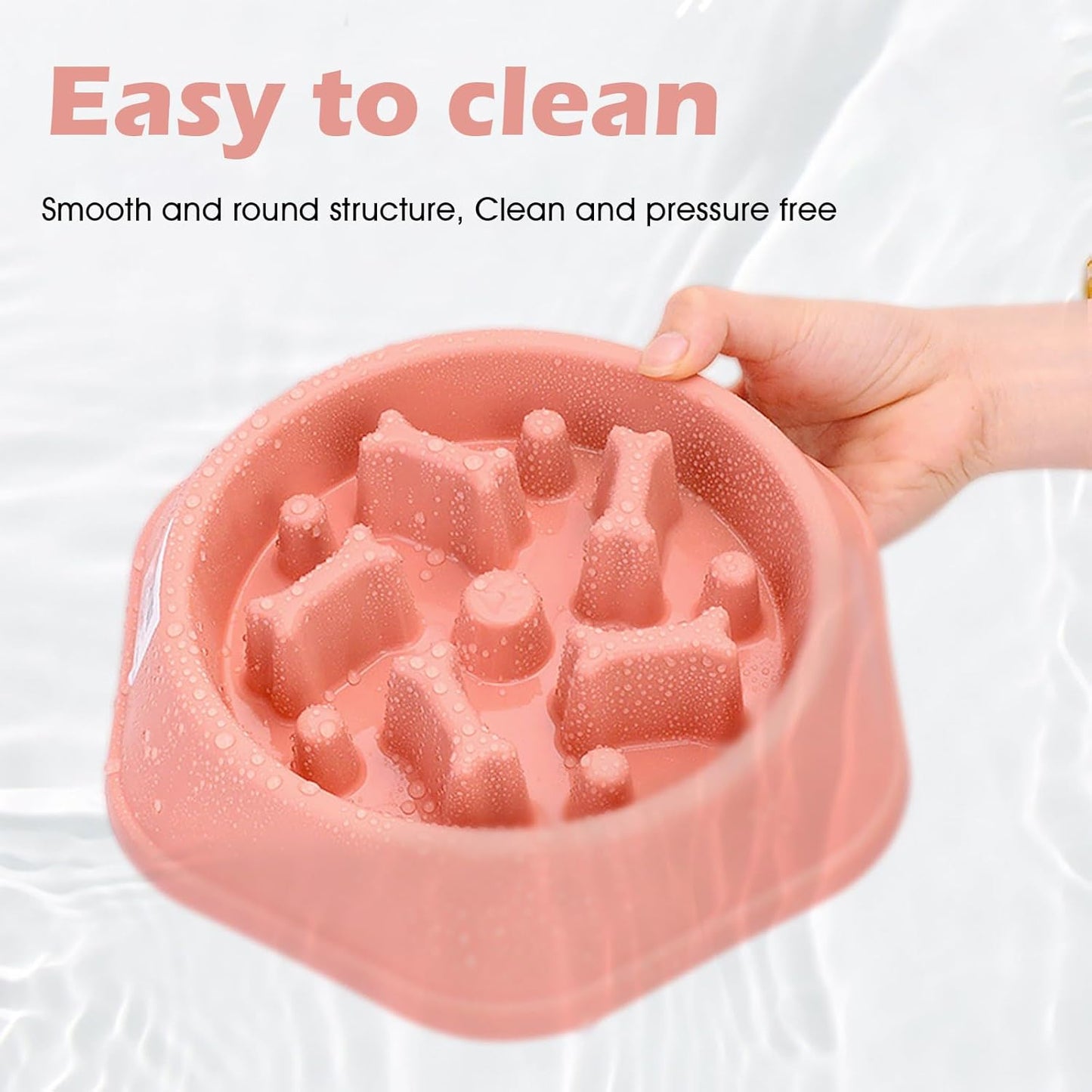 Slow Feeder Dog Bowl, Puzzle Dog Food Bowl Anti-Gulping Interactive Dog Bowl and Water Dog Bowl for Small/Medium Sized Dogs (Green, Bone)