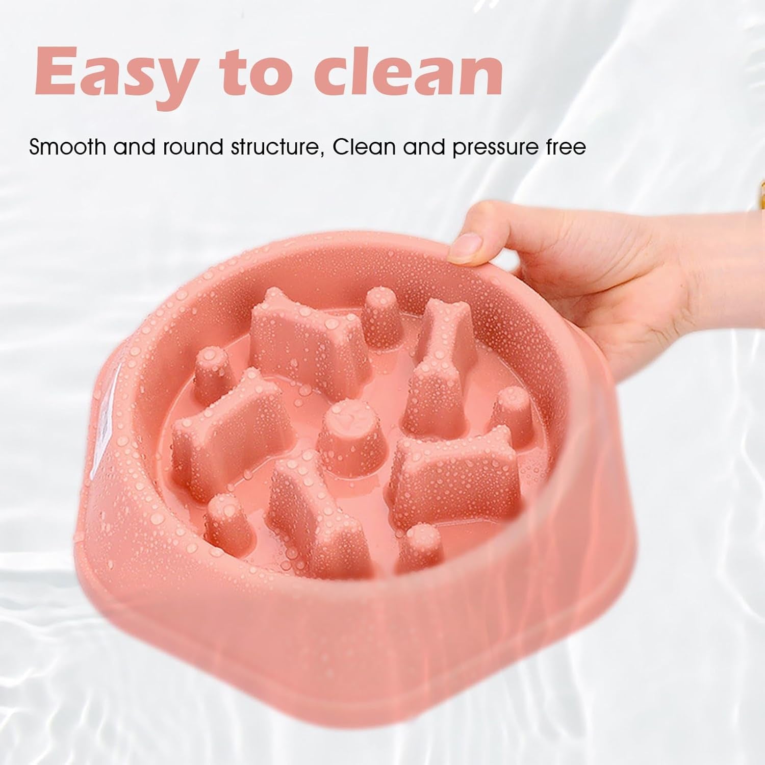 Slow Feeder Dog Bowl, Puzzle Dog Food Bowl Anti-Gulping Interactive Dog Bowl and Water Dog Bowl for Small/Medium Sized Dogs (Green, Bone)