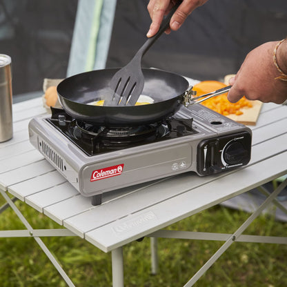 Tabletop Portable Butane Gas Camping Stove, 1 Burner, Gray