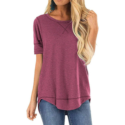 Fall Tops for Women Long Sleeve Side Split Casual Loose Tunic Top