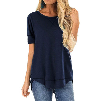 Fall Tops for Women Long Sleeve Side Split Casual Loose Tunic Top