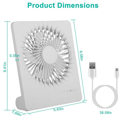 Fan USB Rechargeable Table Portable Desk Cooling Fan