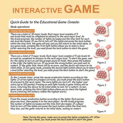Fast Push Puzzle Game Console For Kids