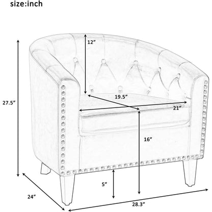 Faux Leather Club Chair Bucket Chair Upholstered Tub Chair