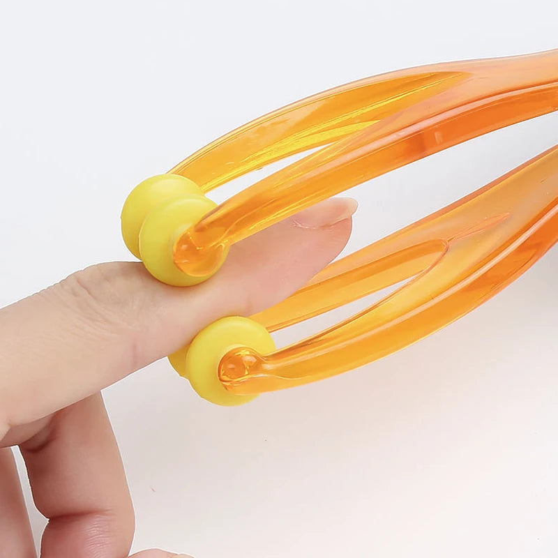 1Pcs 2 Rollers Finger Massager Mini Finger Joints Massager with Elastic Handle for Finger Blood Circulation & Relaxation