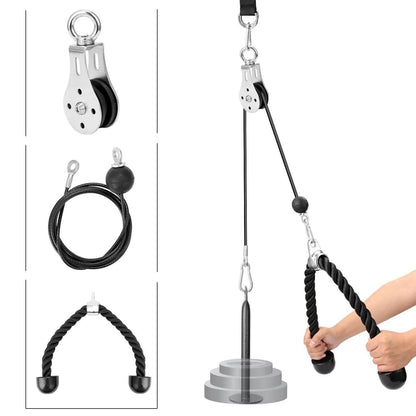 Fitness DIY Pulley Cable Machine Attachment System Training Equipment