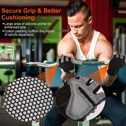 Fitness Workout Gloves with Wrist Wrap Strap