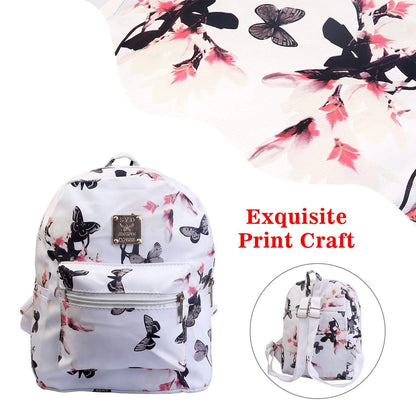 Floral Print Backpack Waterproof Knapsack