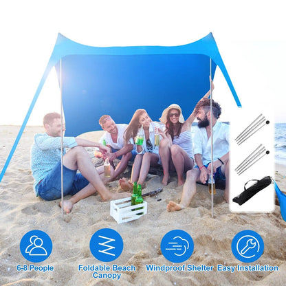 Foldable Beach Canopy Tent Collapsible Shade