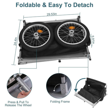 Foldable Bicycle Cargo Wagon Trailer