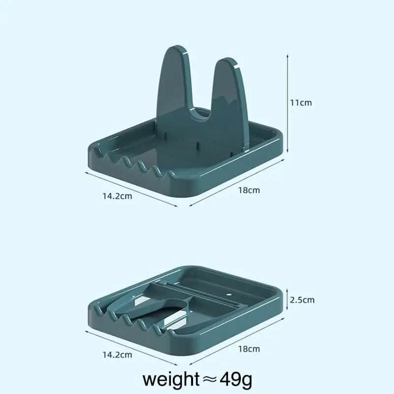Foldable Pot Lid Rack Plastic Spoon Holder Stand Kitchen Supplies Organizer