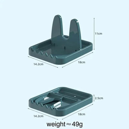 Foldable Pot Lid Rack Plastic Spoon Holder Stand Kitchen Supplies Organizer