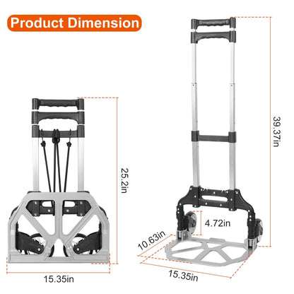Folding Luggage Cart With Elastic Rope