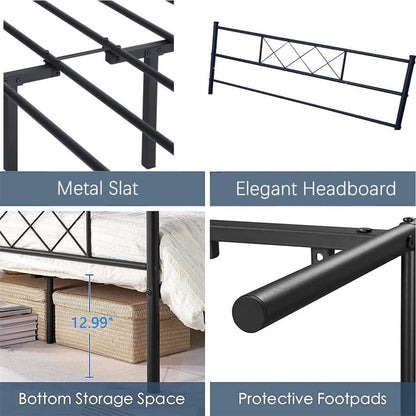 Full Size Bed Frame with Headboard