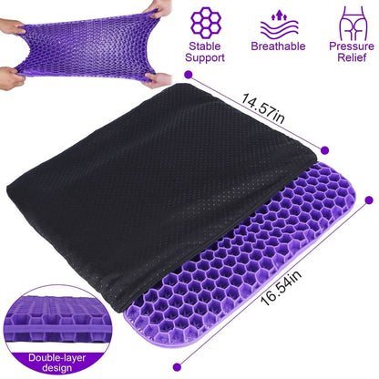 Gel Seat Cushion Non-Slip Breathable Honeycomb Sitting Cushion Pressure Pad