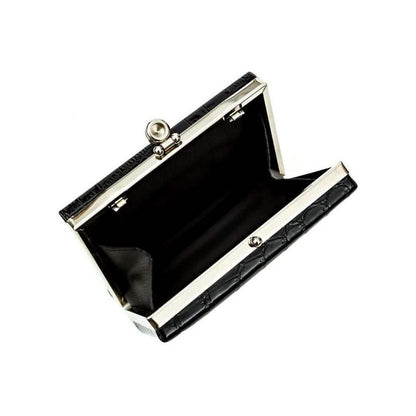 Glambag Shiny Exotic Croc Frame Clutch