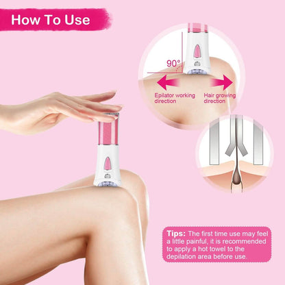 Glide Epilator Women Shaver Facial Body Hair Remover