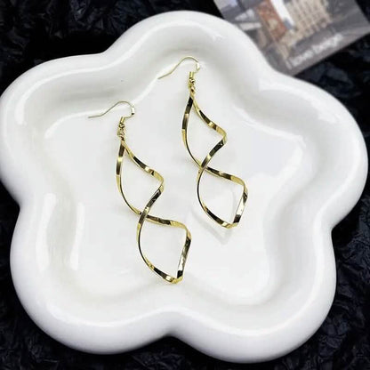 Spiral Design Dangle Earrings