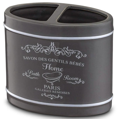 4 Piece Set: Home Basics Paris Collection Bathroom Accessories