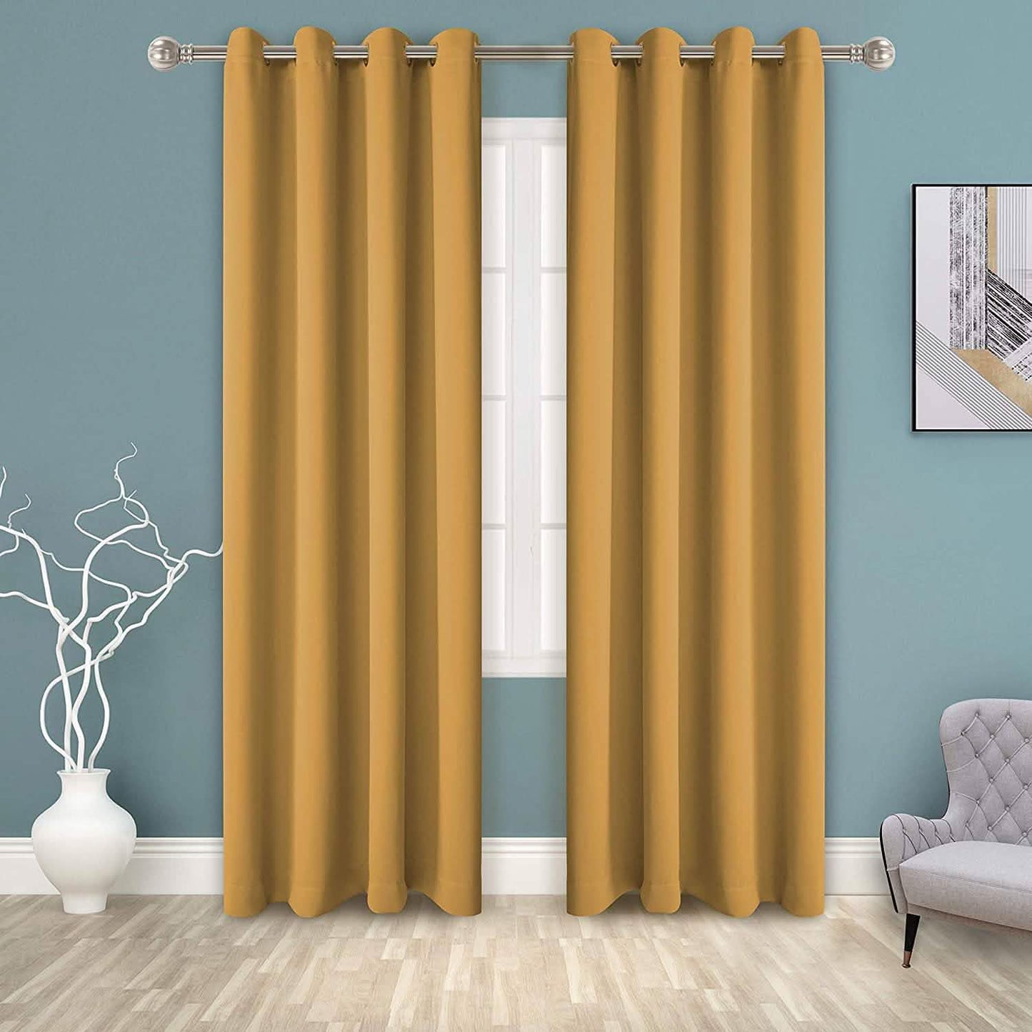 Grommet Top Room Darkening Blackout Curtain Panels