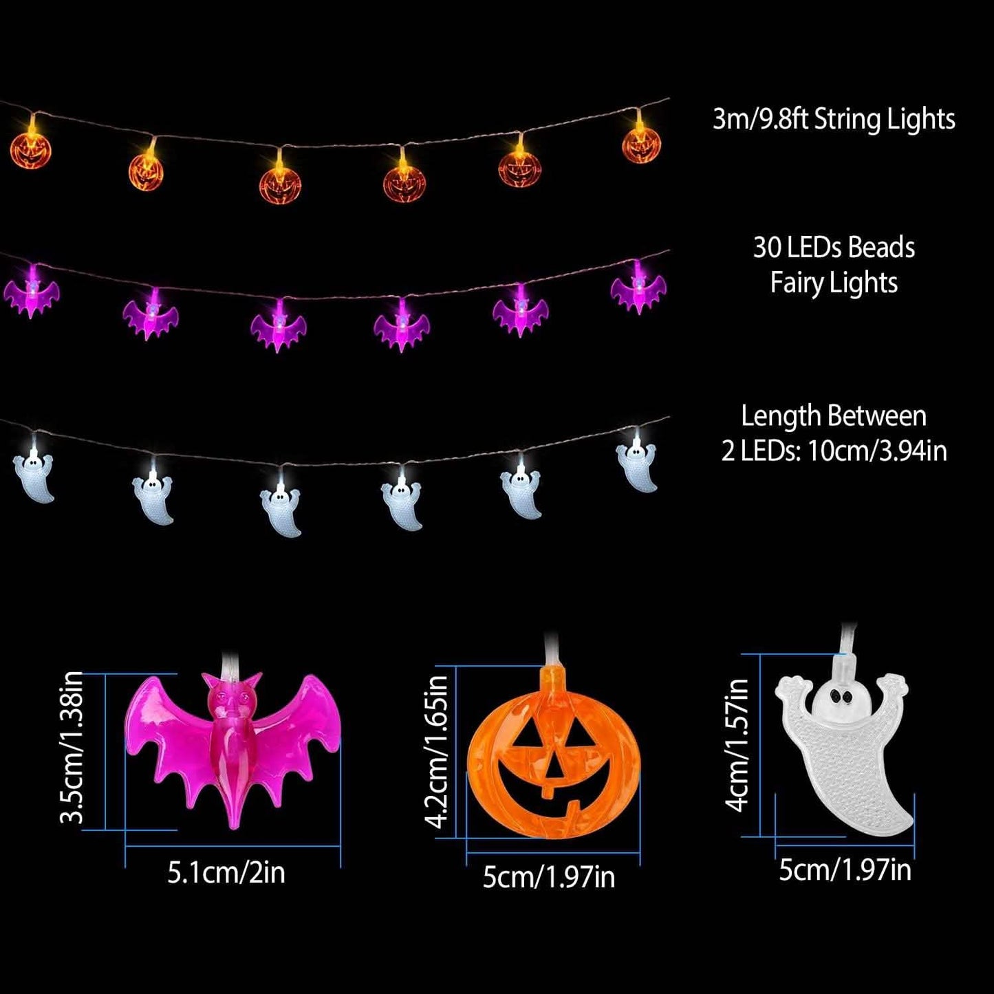 Halloween 30 LED String Lights
