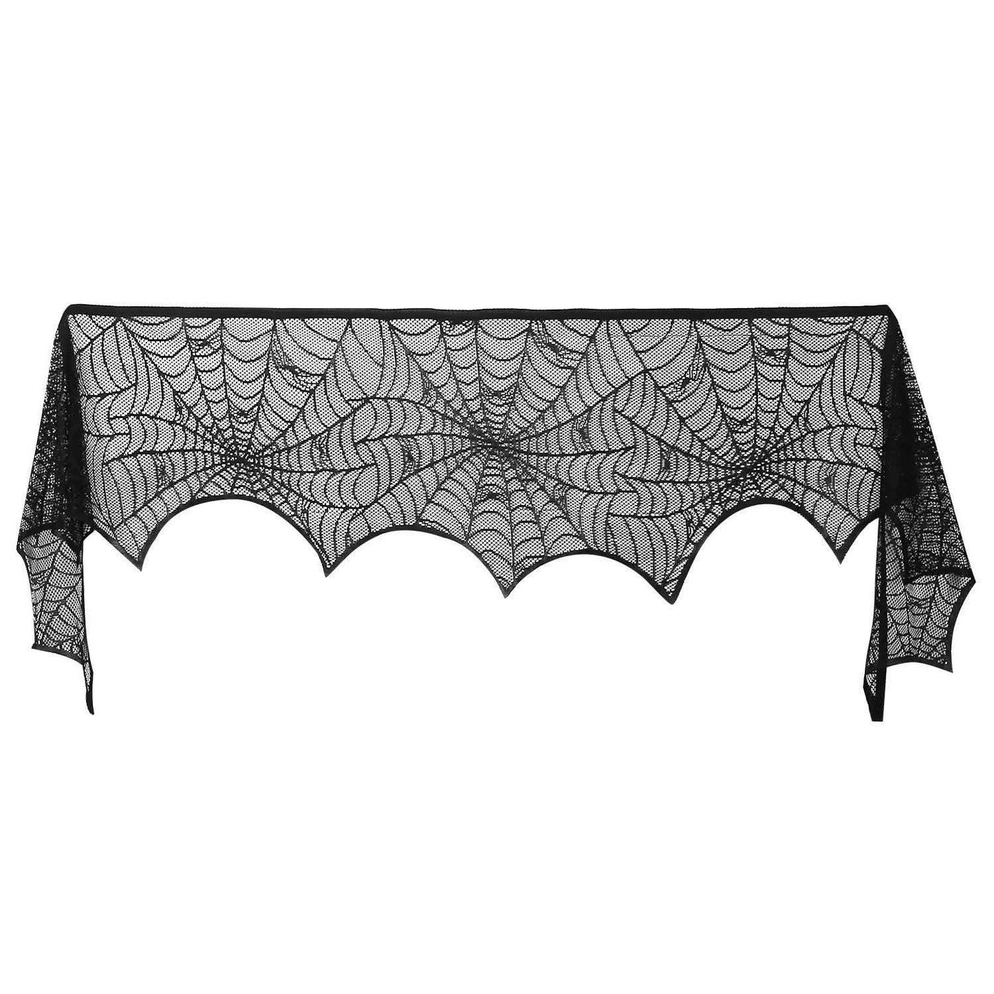 Halloween Decoration Black Lace Spiderweb
