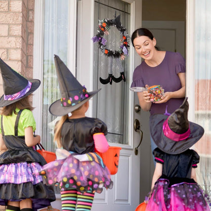 Halloween Witch Wreath Pumpkin Decorations