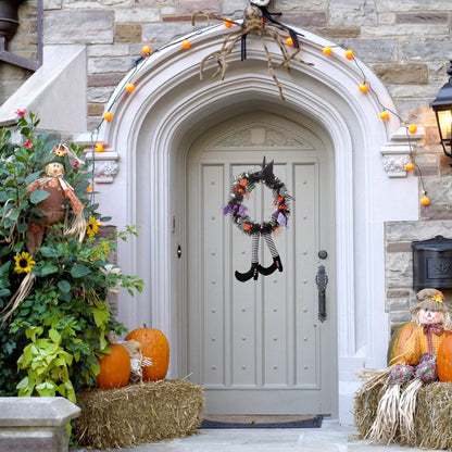 Halloween Witch Wreath Pumpkin Decorations