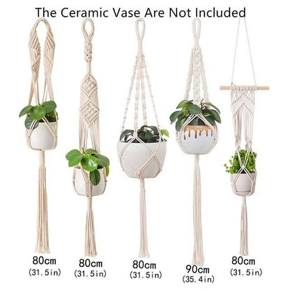 Hand Woven Macrame Tapestry Plant Hanger Holder