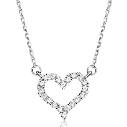 Heart-Shape 925 Sterling Silver Pendant Necklace